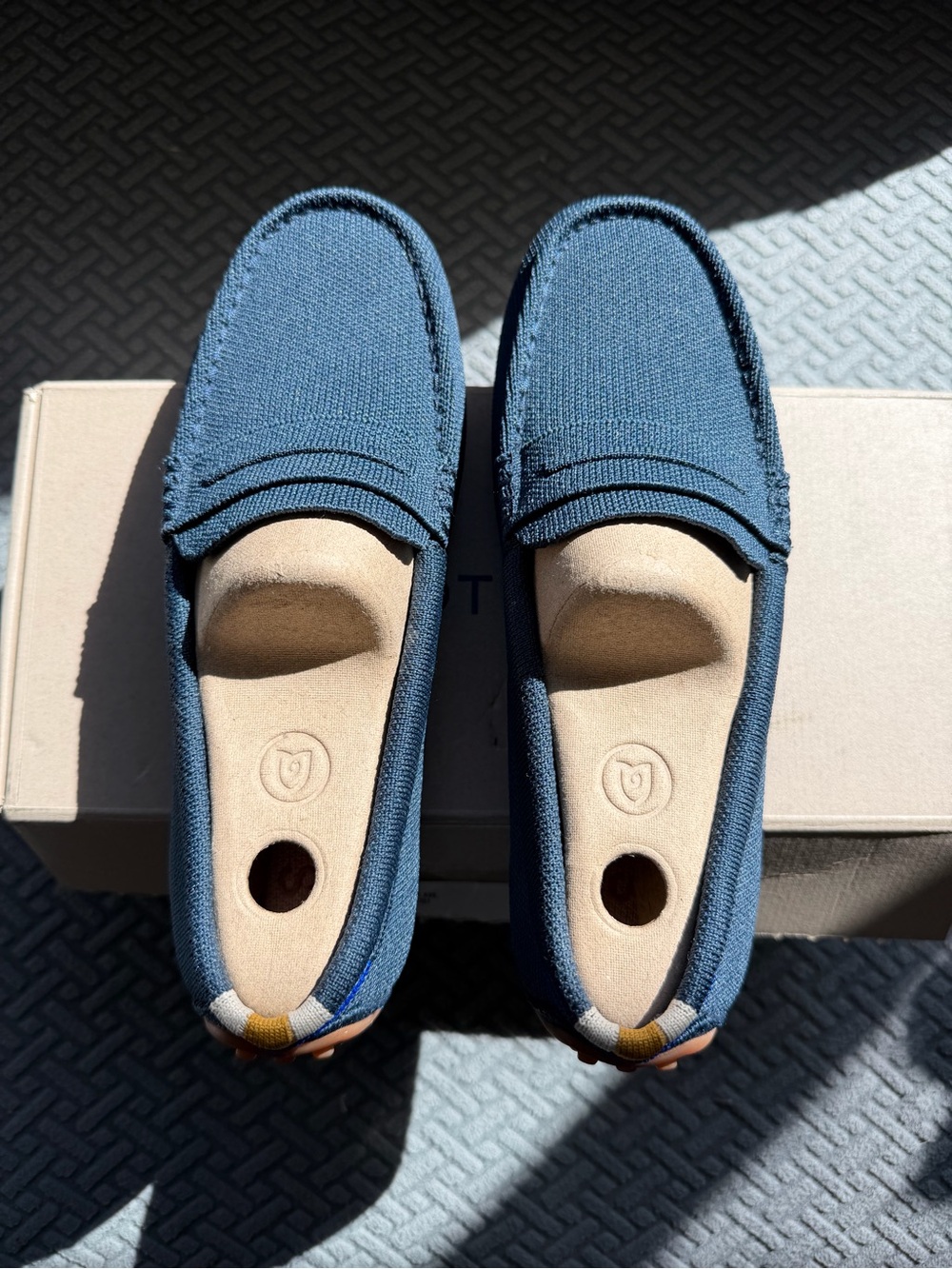 Rothy's Navy blue driving loafers *worn once * LIKE NEW * IN BOX - Picture 3 of 6